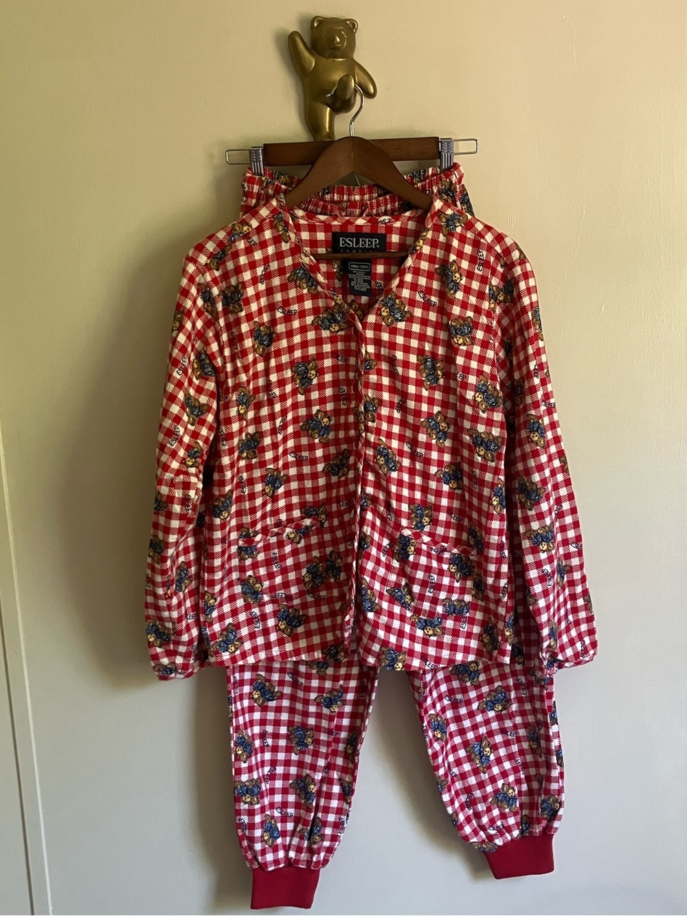 Esleep Cotton Teddy Bears Two Piece Pajamas